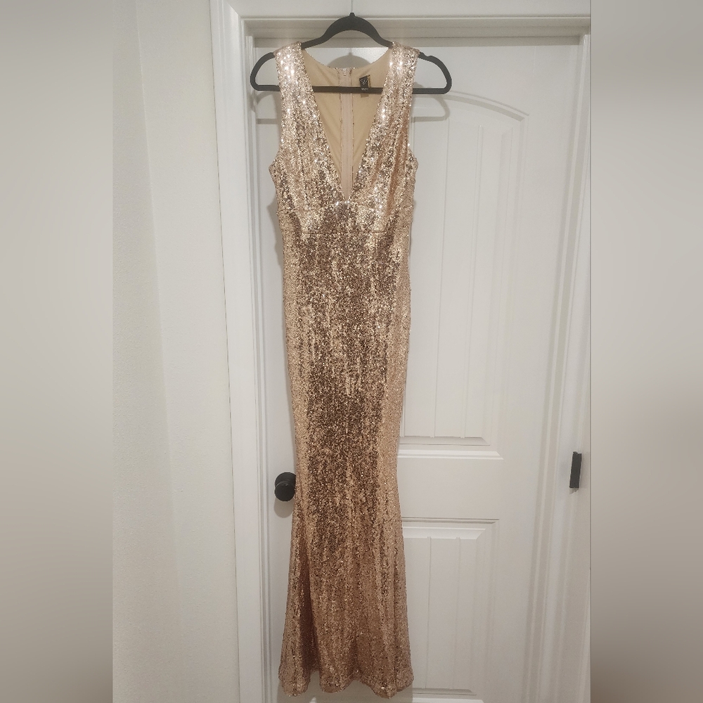 Windsor Sequin Dress - Rose Gold - Medium
